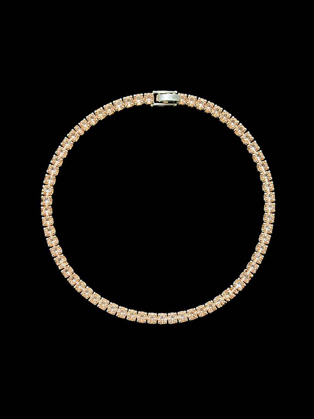 Golden Crystal Tennis Bracelet