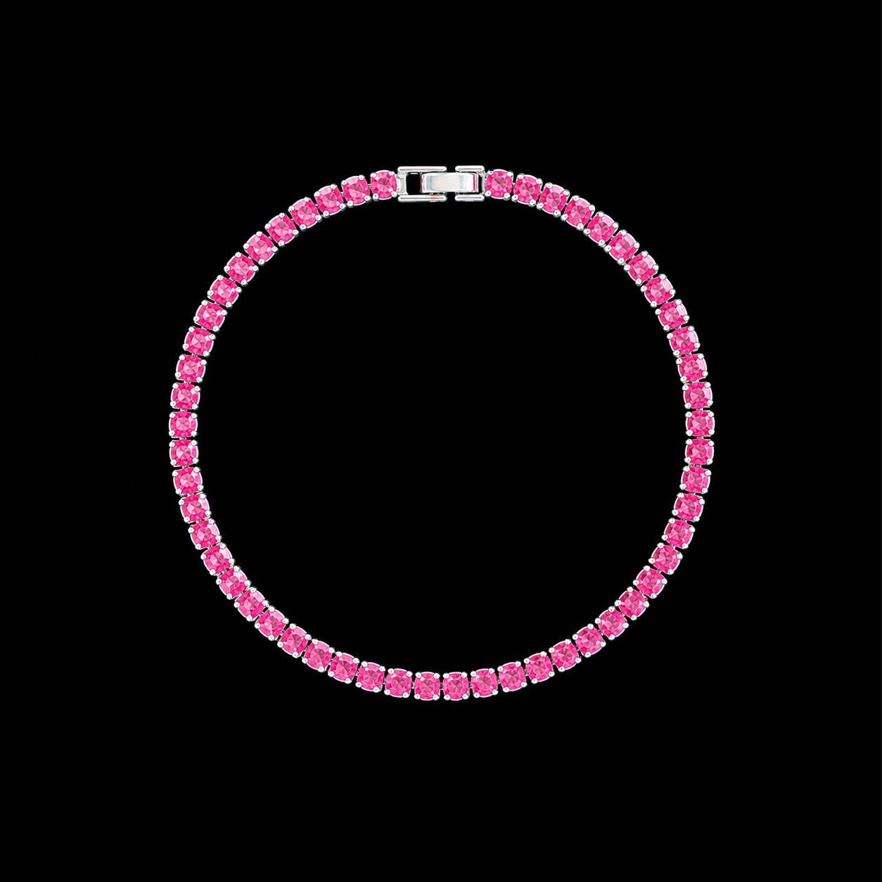 Pink Crystal Tennis Bracelet