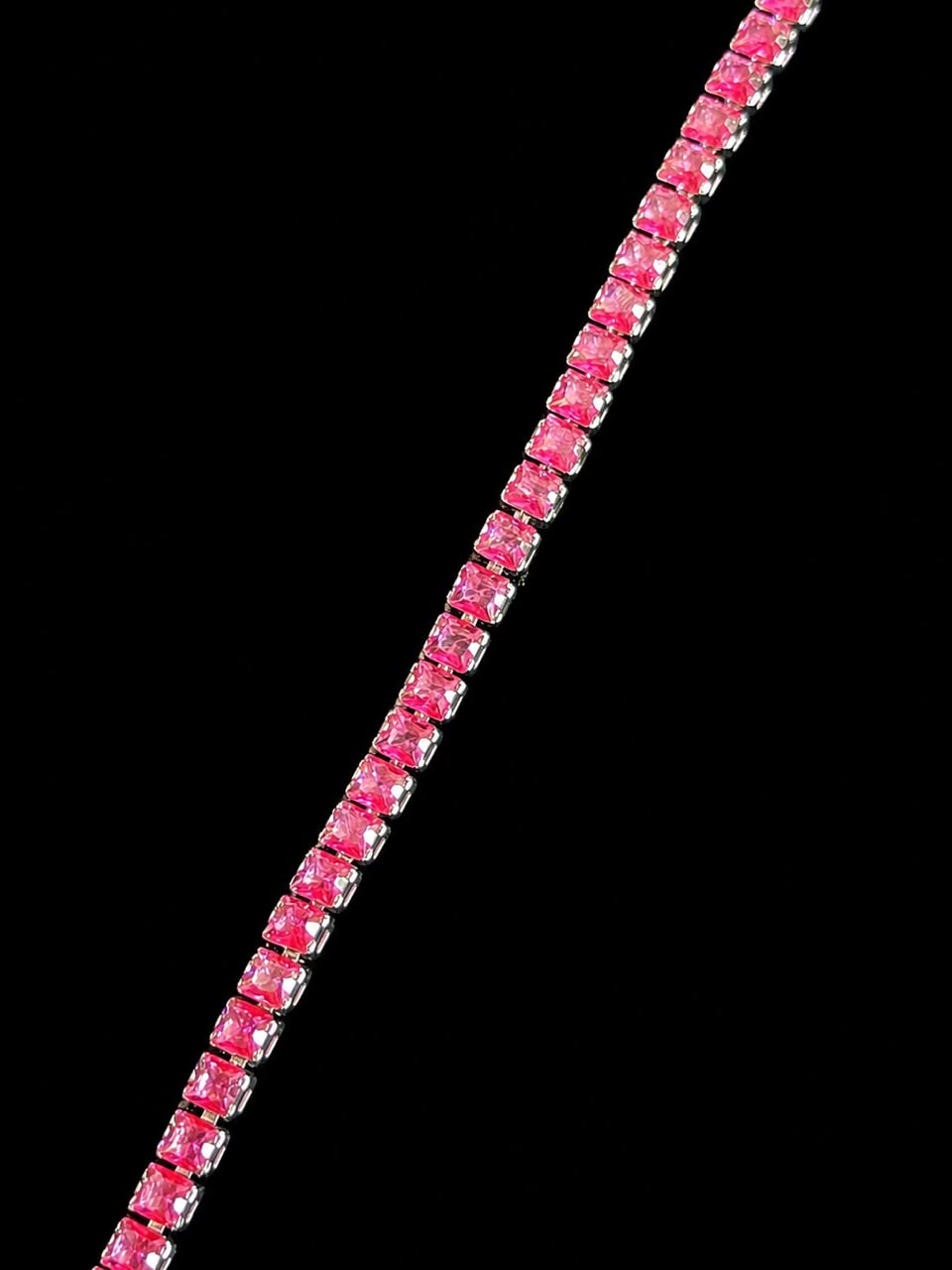 Pink Crystal Tennis Bracelet thumbnail 3