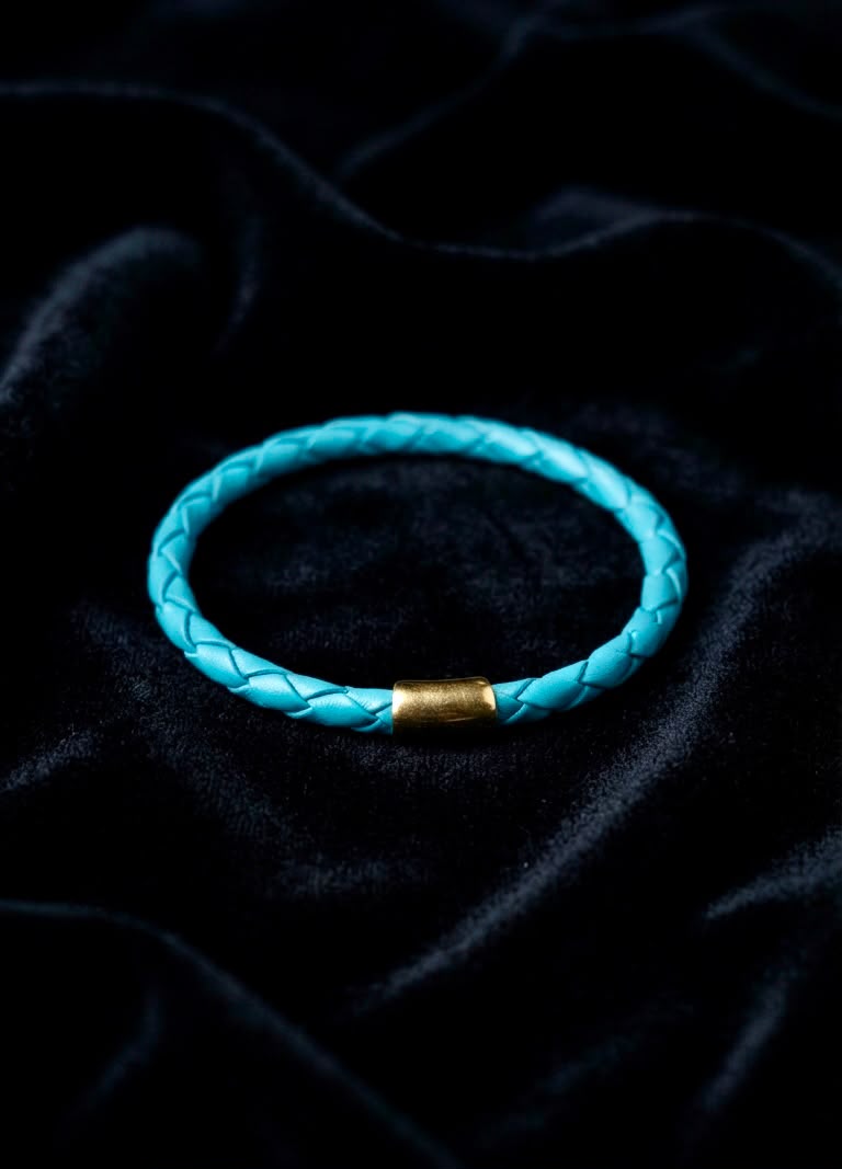Braided Turquoise Leather Bracelet